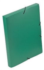 VIQUEL Dosky s gumičkou "Coolbox", zelené, PP, 30 mm, A4, 021303-09