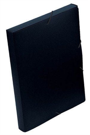 VIQUEL Dosky s gumičkou "Coolbox", čierne, PP, 30 mm, A4, 021305-09