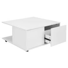 Bruxxi Konferenčný stolík Dera, 70 cm, biela
