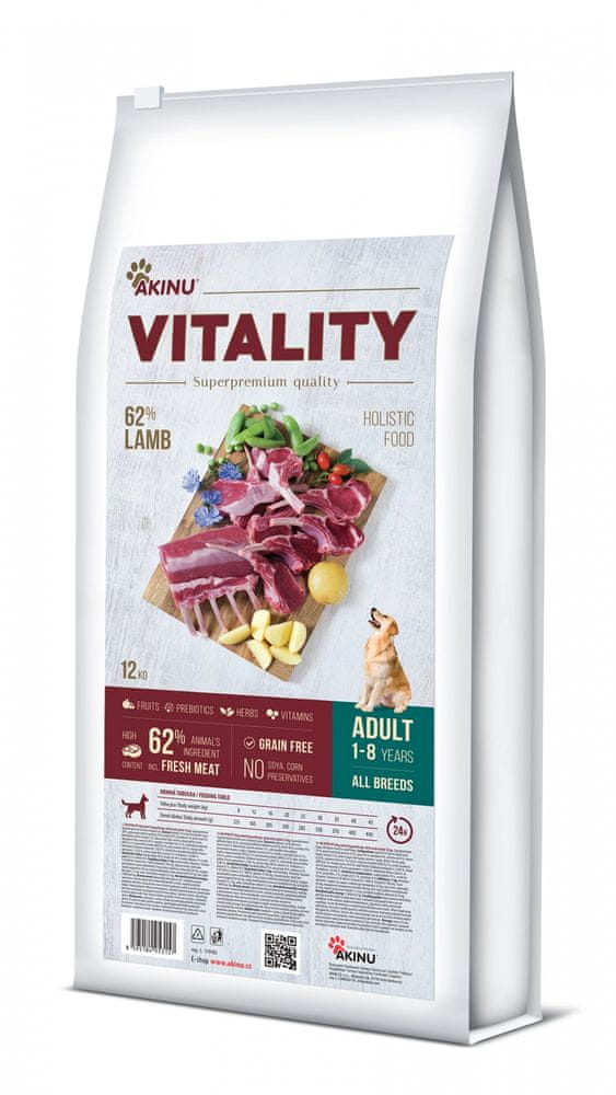 Akinu VITALITY dog adult hypoallergic lamb 12 kg