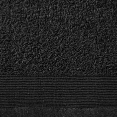 Vidaxl Sprchové uteráky 5 ks čierne 70x140 cm bavlnené 450 g/m2
