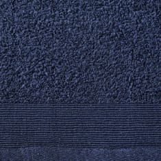 Vidaxl 5-dielna sada kúpeľňových uterákov námornícka modrá 100x150 cm bavlnená 450 g/m2