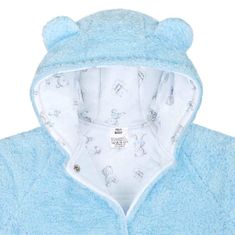 NEW BABY Zimný kabátik Nice Bear modrý - 56 (0-3m)