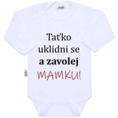 NEW BABY Body s potiskem New Baby a zavolej MAMKU! - dárkové balení 50