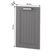 KONDELA Dvierka na umývačku 45, tmavo šedá, JULIA TYP 55