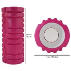Tunturi Masážny valec Foam Roller 33 cm / 13 cm ružový