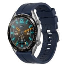 BStrap Silicone Cube remienok na Huawei Watch GT 42mm, navy blue