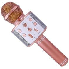 Alum online Bezdrôtový karaoke mikrofón WS-858 - Rose Gold