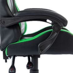 Vidaxl Herná stolička, zelená, umelá koža
