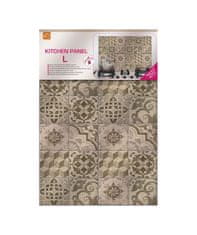 Crearreda KP Beige Azulejos 67254 Béžové maľované portugalskej dlaždičky azulejos