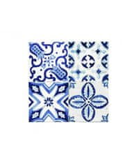 Crearreda Tile Cover Azulejos 31223 Kachlík, modro-biele ornamenty