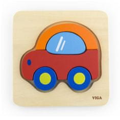 Viga Drevené puzzle pre najmenších Auto