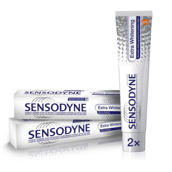 Sensodyne Extra Whitening zubná pasta 2 x 75 ml