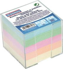 Donau Papierové bločky v kocke 83x83x75 mm, so stojanom, farebné, 7491001-99