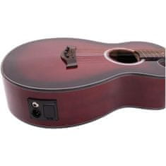 Dimavery AW-400, elektroakustická gitara typu Folk, redburst