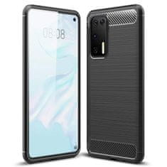 MG Carbon Case Flexible silikónový kryt na Huawei P40, čierny