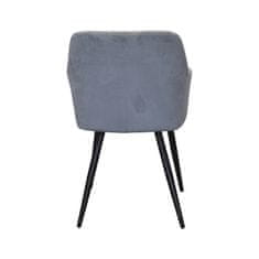 IDEA nábytok Jedálenská stolička DIAMANT sivý zamat