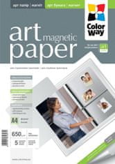 ColorWay Fotopapier CW ART Matný Magnetický 650g/m²,5ks,A4