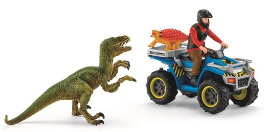 Schleich 41466 Útek pred Velociraptorom na štvorkolke