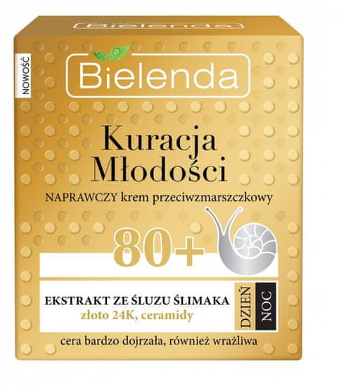 Bielenda YOUTH THERAPY vypínajúci pleťový krém proti vráskam 80+ deň/noc 50ml