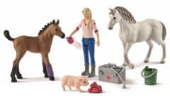 Schleich 42486 Návšteva lekára u kobyly a žriebäťa