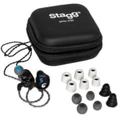 Stagg SPM-435 BK, 4-driver in-ear slúchadlá, čierna