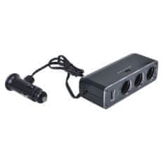 Automax Roztrojka zapaľovača 12V / 24V, 1xUSB 500mA