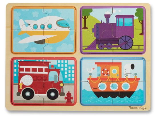 Melissa & Doug Drevené puzzle na cestu Dopravné prostriedky