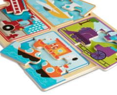 Melissa & Doug Drevené puzzle na cestu Dopravné prostriedky