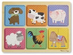 Melissa & Doug Drevené puzzle na cestu Farma