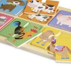 Melissa & Doug Drevené puzzle na cestu Farma