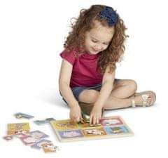 Melissa & Doug Drevené puzzle na cestu Farma