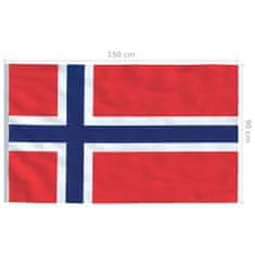 Vidaxl Nórska vlajka a stĺp 6 m hliníkový