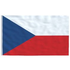 Vidaxl Česká vlajka a stĺp 6 m hliníkový