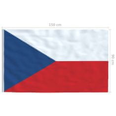 Vidaxl Česká vlajka a stĺp 6,2 m hliníkový