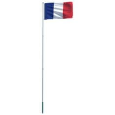 Vidaxl Francúzska vlajka a stĺp 6 m hliníkový