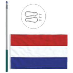 Vidaxl Holandská vlajka a stĺp 6 m hliník