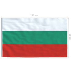 Vidaxl Bulharská vlajka a stĺp 6 m hliníkový