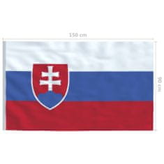 Vidaxl Slovenská vlajka a stĺp 6 m hliníkový