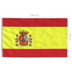 Vidaxl Španielska vlajka a stĺp 6 m hliník