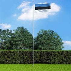 Vidaxl Estónska vlajka a stĺp 4 m hliníkový