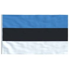 Vidaxl Estónska vlajka a stĺp 6,2 m hliníkový