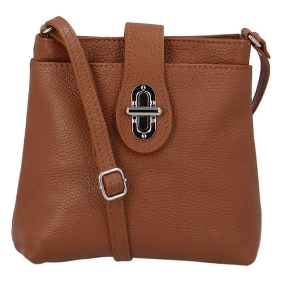 Delami Vera Pelle Dámska kožená crossbody kabelka Lara sweet, hnedá