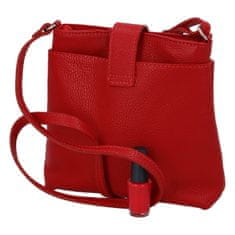 Delami Vera Pelle Dámska kožená crossbody kabelka Lara sweet, červená