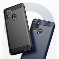 MG Carbon Case Flexible silikónový kryt na Samsung Galaxy A21s, modrý