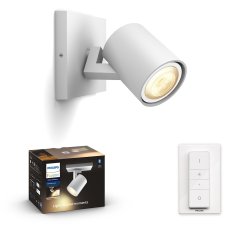 Philips Hue Runner SVIETIDLO BODOVÉ LED, GU10, 5 W, 350 lm, 2200-6500 K, biela BT (53090/31/P6) s diaľkovým ovládačom a Bluetooth