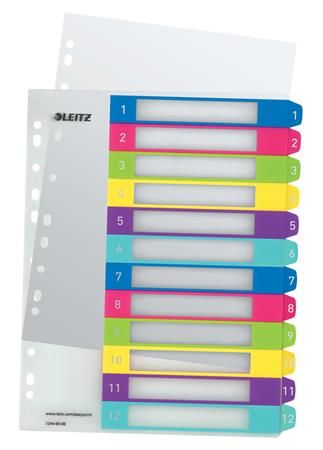 LEITZ Celoplastové registre "Wow", A4 Maxi, 1-12 12440000