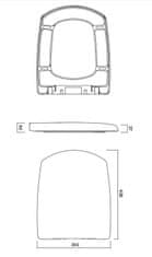 CERSANIT Sedadlo carina duroplast soft-close antibacterial (K98-0069)