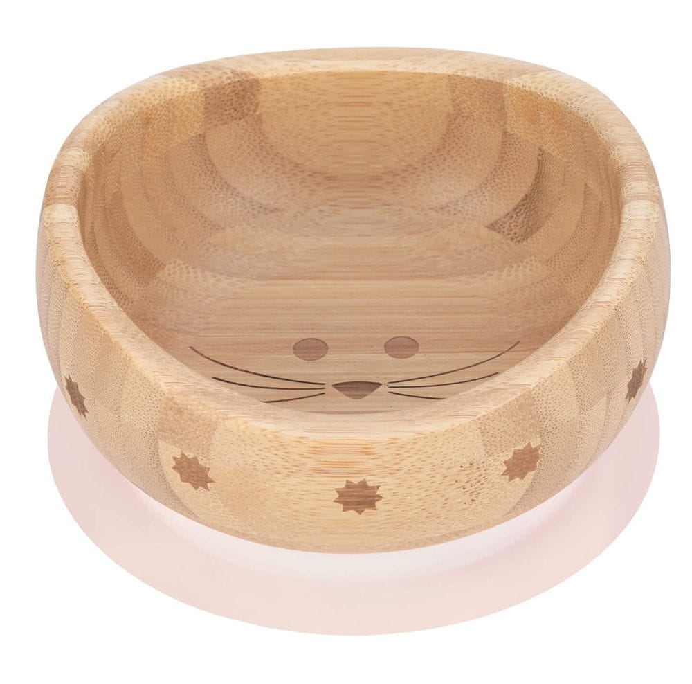 Lässig Bowl Bamboo/Wood Little Chums mouse with suction pad/silicone 1310049725