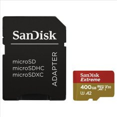 SanDisk Extreme micro SDXC 400 GB 160 MB/s A2 C10 V30 UHS-I U3, adaptér, NÁHRADA 121588